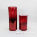 customized hand blown colored glass candle holders